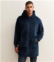 Men's Navy Soft Touch Snoodie New Look