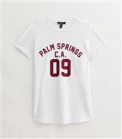 Women's Maternity White Palm Springs Slogan Print T-Shirt New Look