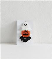 Multicolour Pack Of 3 Halloween Mini Hair Clips New Look