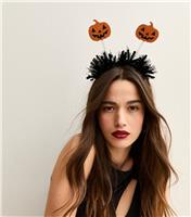 Orange Halloween Pumpkin Bopper Headband New Look