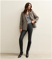 Women's Tall Black Jenna Coated Lift & Shape Jeans New Look