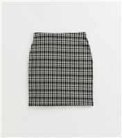 Women's Tall Black Check Tube Mini Skirt New Look