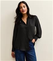 Women's Black Long Sleeve Shirt New Look