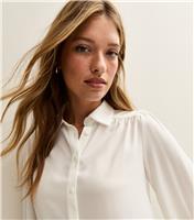 Women's White Long Sleeve Shirt New Look
