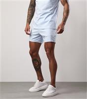 Men's Light Blue Tape Shorts Gym King New Look