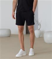 Men's Signature Black Waffle Texture Shorts Gym King New Look