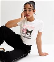 Girls' White My Melody Kuromi Print T-Shirt New Look