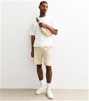Men's Cream Ribbed Shorts Jack & Jones New Look