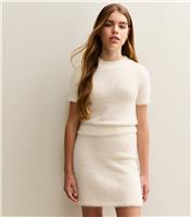 Girls' Off White Fluffy Mini Skirt New Look