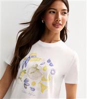 Women's White Bon Voyage Bikini Print T-Shirt New Look