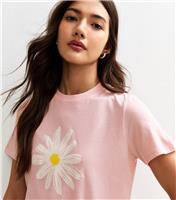 Women's Pink Daisy Print T-Shirt New Look