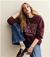 Women's Burgundy San Francisco Logo Sweatshirt New Look