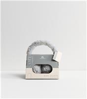 Grey Fluffy Ear Muffs New Look