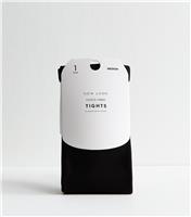 Black Sheer Look Fleece Lined Tights New Look