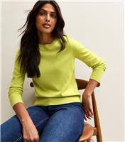 Women's Bright Green Crew Neck Jumper New Look