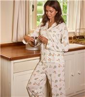 Women's Cream Christmas Pyjama Set Loungeable New Look