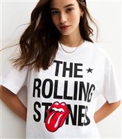 Women's White The Rolling Stones Print T-Shirt New Look