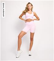 Women's by Zara McDermott Pink Crossover Front Cycling Shorts Rise New Look