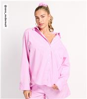 Women's by Zara McDermott Pink Stripe Beach Shirt Rise New Look