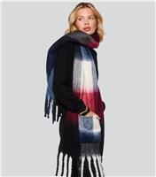 Multicoloured Check Pocket Scarf South Beach New Look