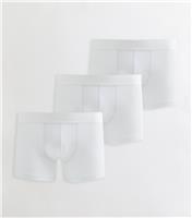 Men's Mens Pack Of 3 White Boxers New Look