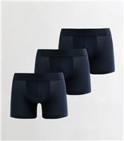 Men's Pack Of 3 Navy Boxers New Look