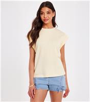 Women's Light Yellow Diamante Embellished Boxy Top Quiz New Look