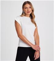 Women's White Diamante Embellished Boxy Top Quiz New Look