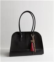 Black Faux Suede Kettle Bag Vegan New Look