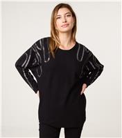 Women's Black Embellished Jumper Blue Vanilla New Look