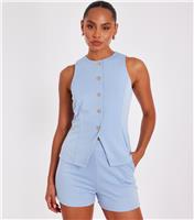 Women's Light Blue Woven Tailored Shorts Quiz New Look