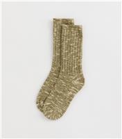 Khaki Space Dye Tube Sock New Look