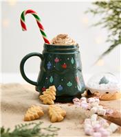 2 in 1 Green Christmas Tree Mug and Snow Globe Lid New Look
