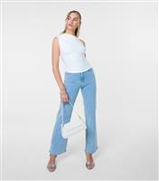 Women's White Twist Shoulder Top Pink Vanilla New Look