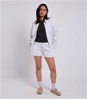 Women's Light Grey Zipped Bomber and Shorts Set Urban Bliss New Look