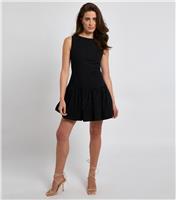 Women's Black Bubble Hem Mini Dress Urban Bliss New Look
