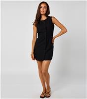Women's Black Button Front Mini Dress Urban Bliss New Look