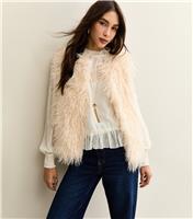 Women's Off White Faux Fur Gilet New Look