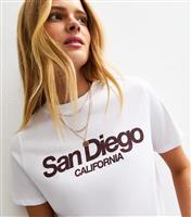 Women's White San Diego Relaxed T-Shirt New Look