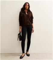 Women's Black Fleece Lined Leggings New Look