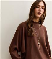 Women's Tan Soft Touch Batwing Jumper New Look