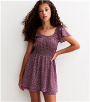 Girls' Red Floral Print Skater Skort Dress New Look
