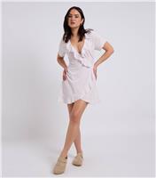 Women's Light Purple Frill Trim Mini Tea Dress Urban Bliss New Look