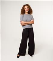 Women's Black Wide Leg Trousers Blue Vanilla New Look