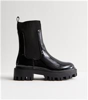 Women's Black Arryn Faux Leather Boots Public Desire New Look