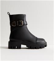 Women's Black Spontaneous Faux Leather Boots Public Desire New Look