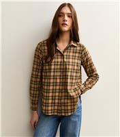 Women's Yellow Cotton Check Shirt New Look