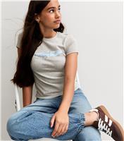 Girls' Grey Retro Car Print Cap Sleeve Baby Tee T-Shirt New Look