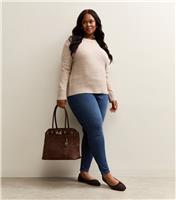 Women's Plus Size Blue Emilee Jeggings Curves New Look