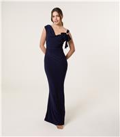 Women's Navy Strap Detail Maxi Dress Blue Vanilla New Look